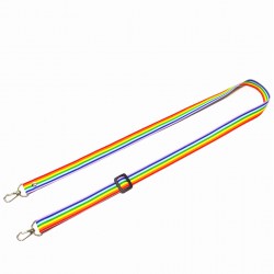 Rainbow Lanyard with Double Lobster Clips