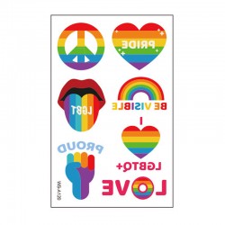 Rainbow Pride Temporary Tattoo