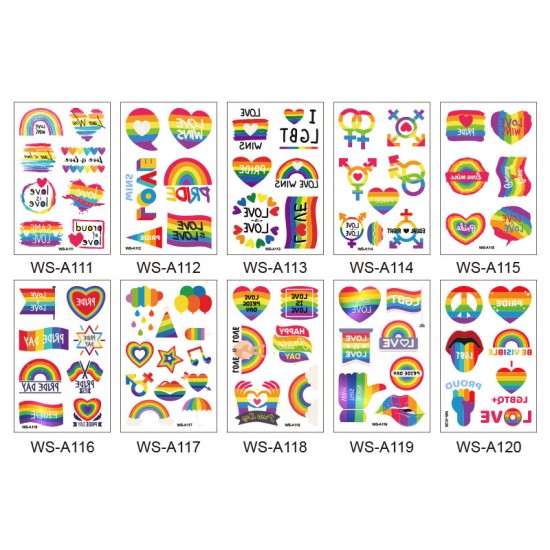 Rainbow Pride Temporary Tattoo