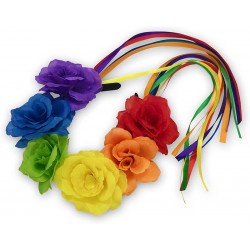 Pride Rainbow Rose Headband