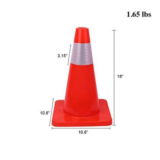 17.7'' Traffic Cone with Reflective Collar